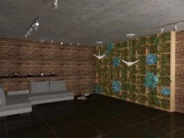 קיר ירוק בסלון הבית ליצירת מראה חמים ואפקט ויזואלי שקשה להתעלם ממנו